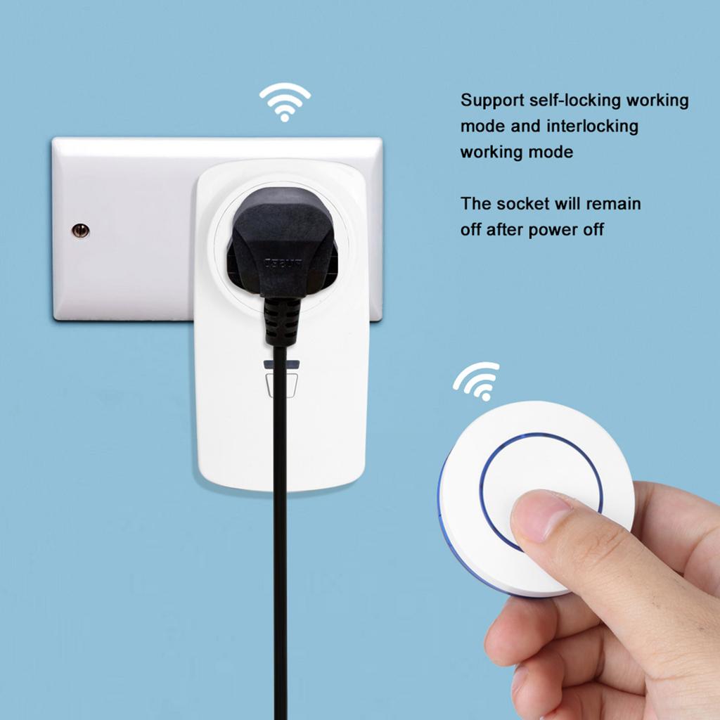 Household Appliances Controller 2-Way Wireless Power Outlet Remote Control SocketBlue Remote