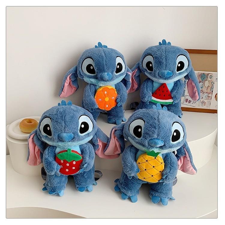 Soft Girls Cartoon Plush Backpack With Zipper Closure For Travel Casual