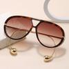 Oversized Oval Pilot Punk Sunglasses Women Big Frame  New Fashion Vintage Eyewear Double Beam Sun Glasses For Ladies UV400