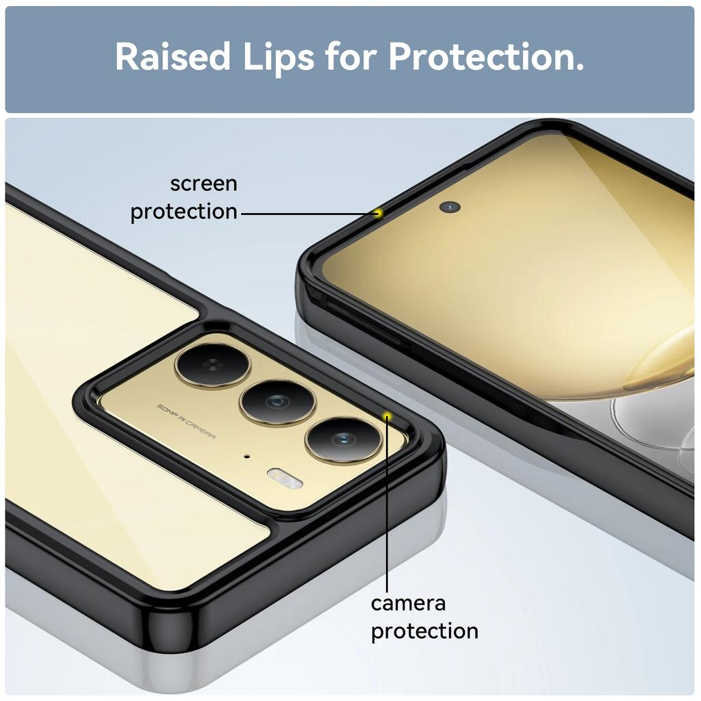 Прозрачный цветной чехол из ТПУ для Realme C75 4G Защитный чехол Clear Coque Capa Shell Fundas
