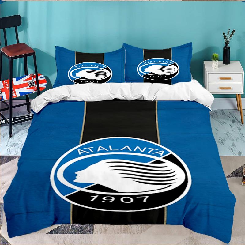 Atlanta Football Club 3PCS Bedding set,Ideal for 1pc Duvet Cover And 2pcs Pillowcases Perfect for Fan gift,Ideal for Bedroom, Dormitory