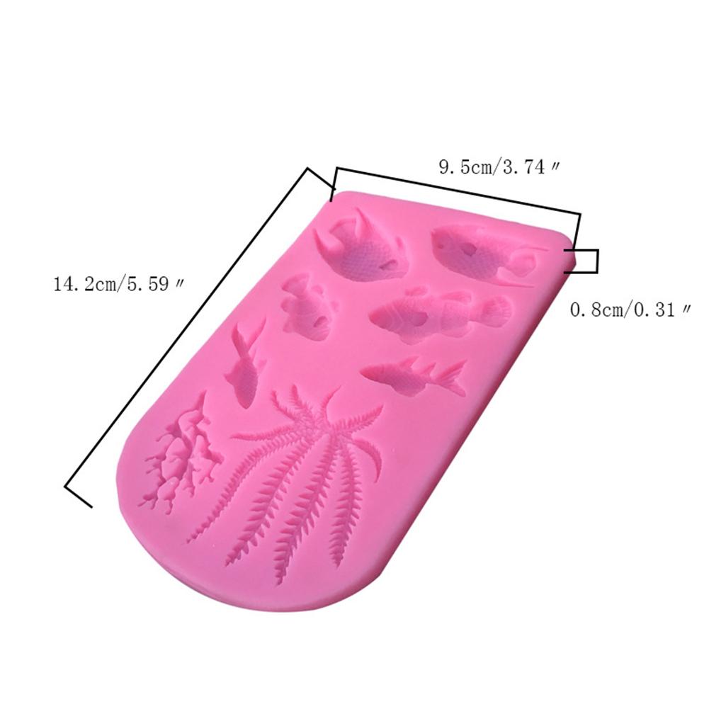 Ocean Fish Silicone Mold Fondant Cake Chocolate Decoration Sugarcraft DIY Mould