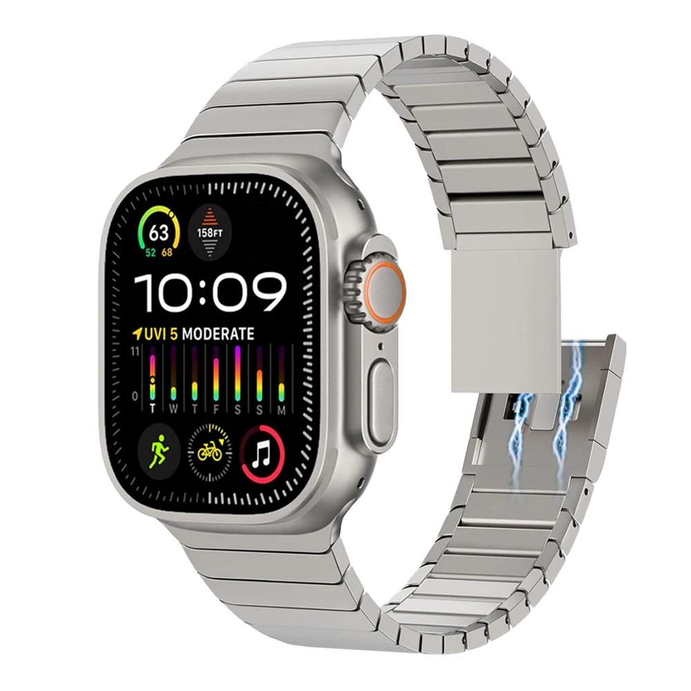 Металлический ремешок из нержавеющей стали для Apple Watch Ultra 2 49 мм 10 9 8 7 46 мм 45 41 мм Браслет для Iwatch 6 5 SE 40 мм 44 38 Роскошный ремешок