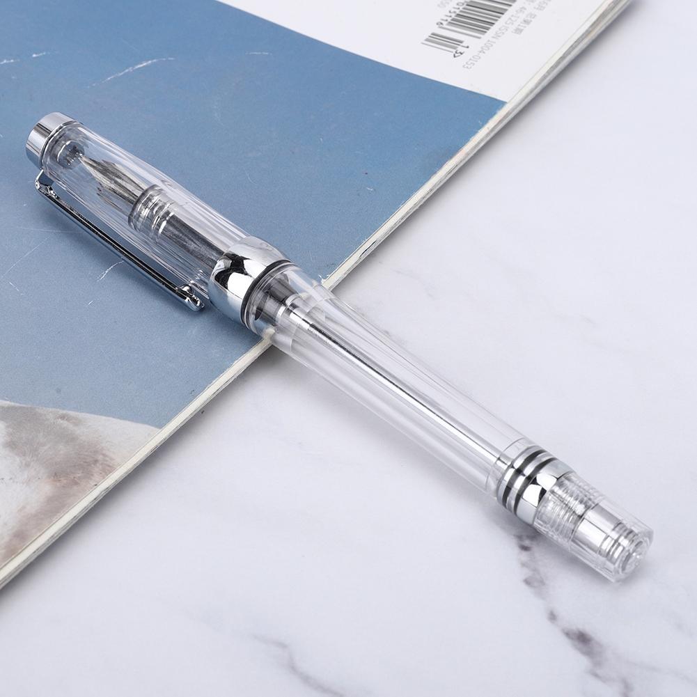 Большая емкость перьевая ручка прозрачная деловая ручка для письма офисные школьные принадлежности 0,5 мм перо