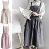 Cotton Linen Aprons Korean Style Kitchen Apron Simple Florist Apron