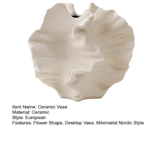 Богемская керамическая ваза в форме цветка, ваза в стиле пампас, минималистская настольная ваза в скандинавском стиле для каминной полки, обеденного стола, декора офисного стола