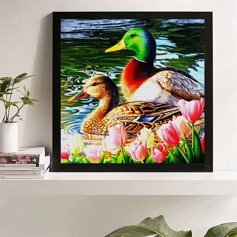 New Arrival 5D DIY Full Circle Diamond Painting "Duck" Embroidery Cross Stitch Home Decor Gift