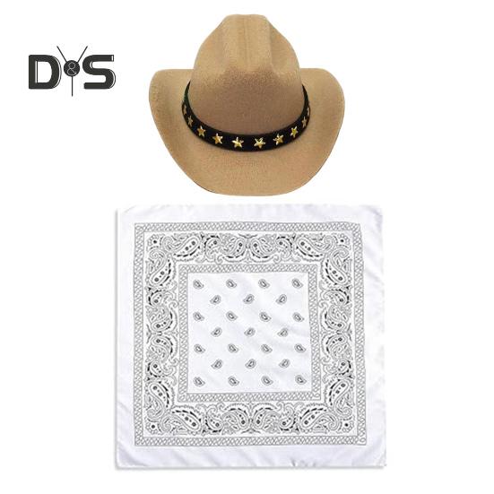 Костюм ковбоя для крыльца гуся, ковбойская шляпа в стиле вестерн с банданой, праздничный костюм гуся для 23-дюймовой/17-дюймовой цементной статуи гуся