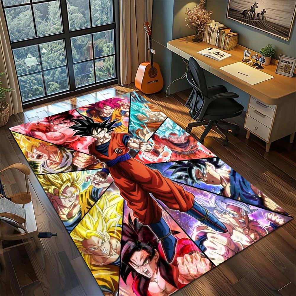 Dragon Ball Printed Floor Mat Rug Carpet Non Slip Washable Large Area Rug for Gamer Room Bedroom Home Decoration -xia17