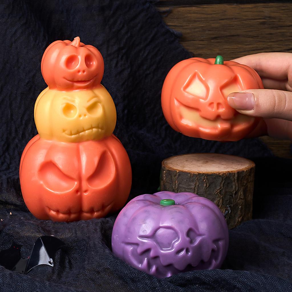 1PC Creativity Halloween Silicone Candle Mold Handmade Scented Candles Soap Molds Plaster Resin Crafts Making Home Halloween Decor