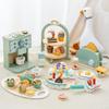 Детский деревянный симулятор послеобеденного чая, десерта, торта, хлебопечка, кофемашина, игровой домик, чайный сервиз, комбинированная игрушка