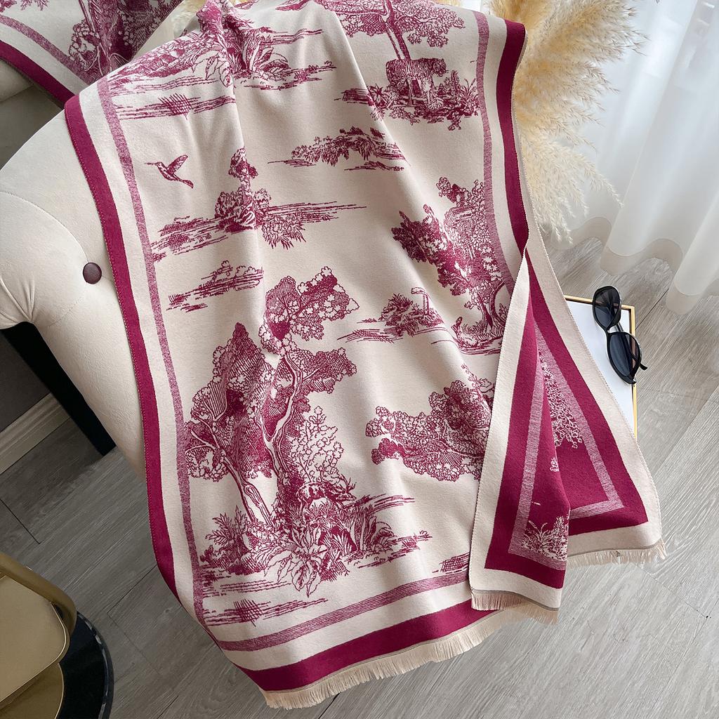 Luxury Winter Scarf Women Cashmere Warm Pashmina Brand Foulard Female Shawls Wraps Thick Soft Bufanda Poncho Scarves Stole