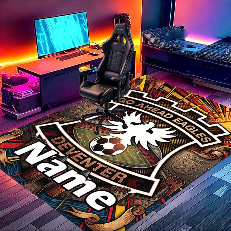 Custom Name Personalized Go Ahead Eagles Print Carpet, Versatile Home Decor Rug, for Playroom, Apartment, Balcony, Entryway, Hallway Gift