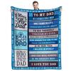 Gift for Father Flannel Blanket Single Layer Printed Blanket