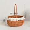 Imitation Rattan Rattan Flower Basket Decorative Picnic Weaving Basket  Photo Prop