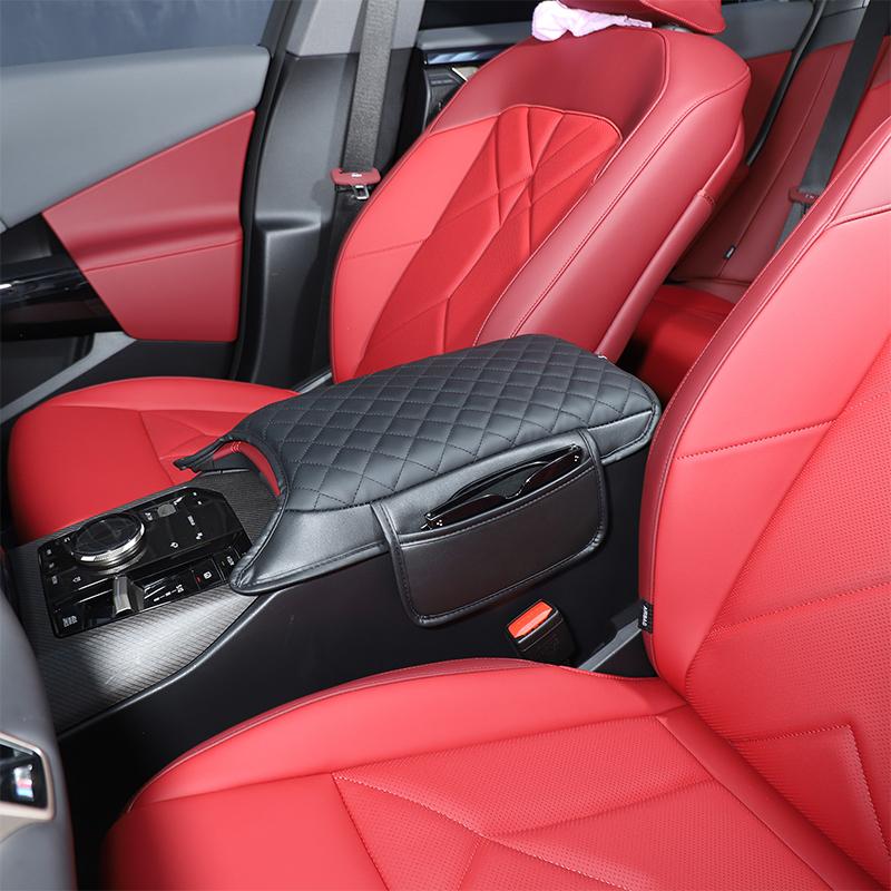 Metyoucar Для BMW X3 G45 2025-2026 Кожа Черный Автомобиль Центральная Консоль Подлокотник Крышка Бокс Сумка для Хранения Внутренние Аксессуары для Автомобиля