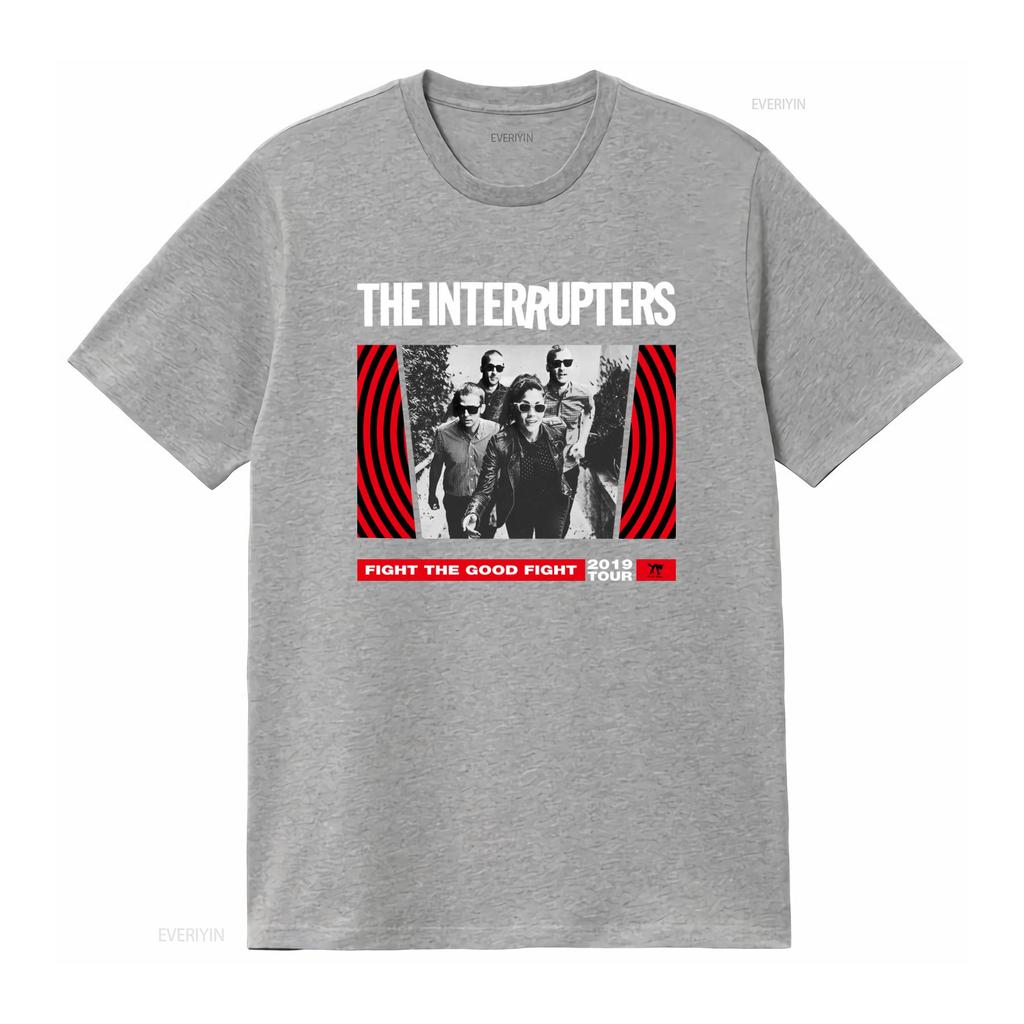 Футболка женская The Interrupters Band Medium с принтом Fight Good 2019 Tour винтажная стираная эластичная унисекс повседневная с графикой