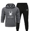 2025 Classic Leisure Set Autumn New Spider Personalized Pattern Printed Hoodie Set