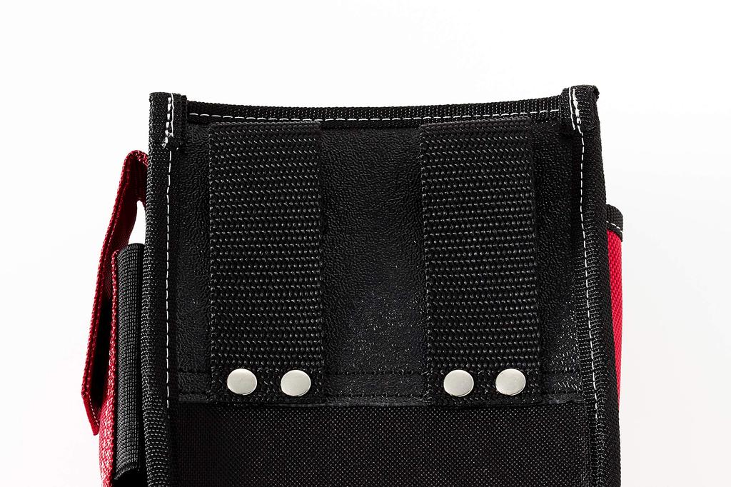 TRUSCO Red Waist Pouch with Cell Phone Holder TWP2-R Two-Tier