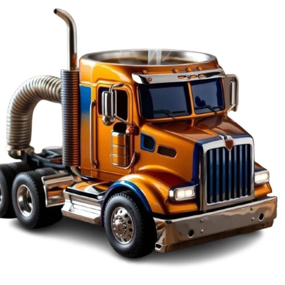 Durable Coffee Cup 11 Ounces Semi-Truck Coffee Mugs Decorations Truck Coffee Mug For Men