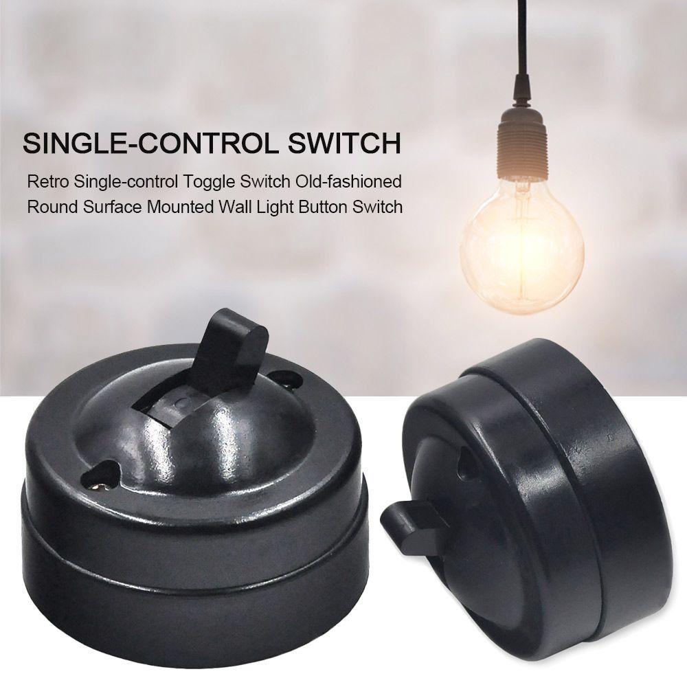 Retro Surface Mounted Wall Old-fashioned Single-control Switch Button Switch Toggle Switch Light
