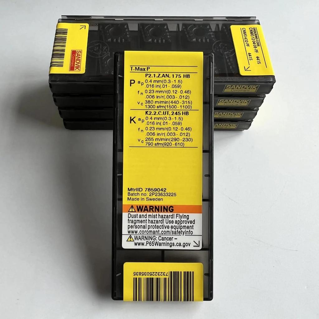 Original Sandvik / CNMG120408-PF 4415 / CNC Lathe Carbide Blade 10 PCS