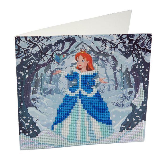 Carte Crystal Art à diamanter - Princesse - 18 x 18 cm