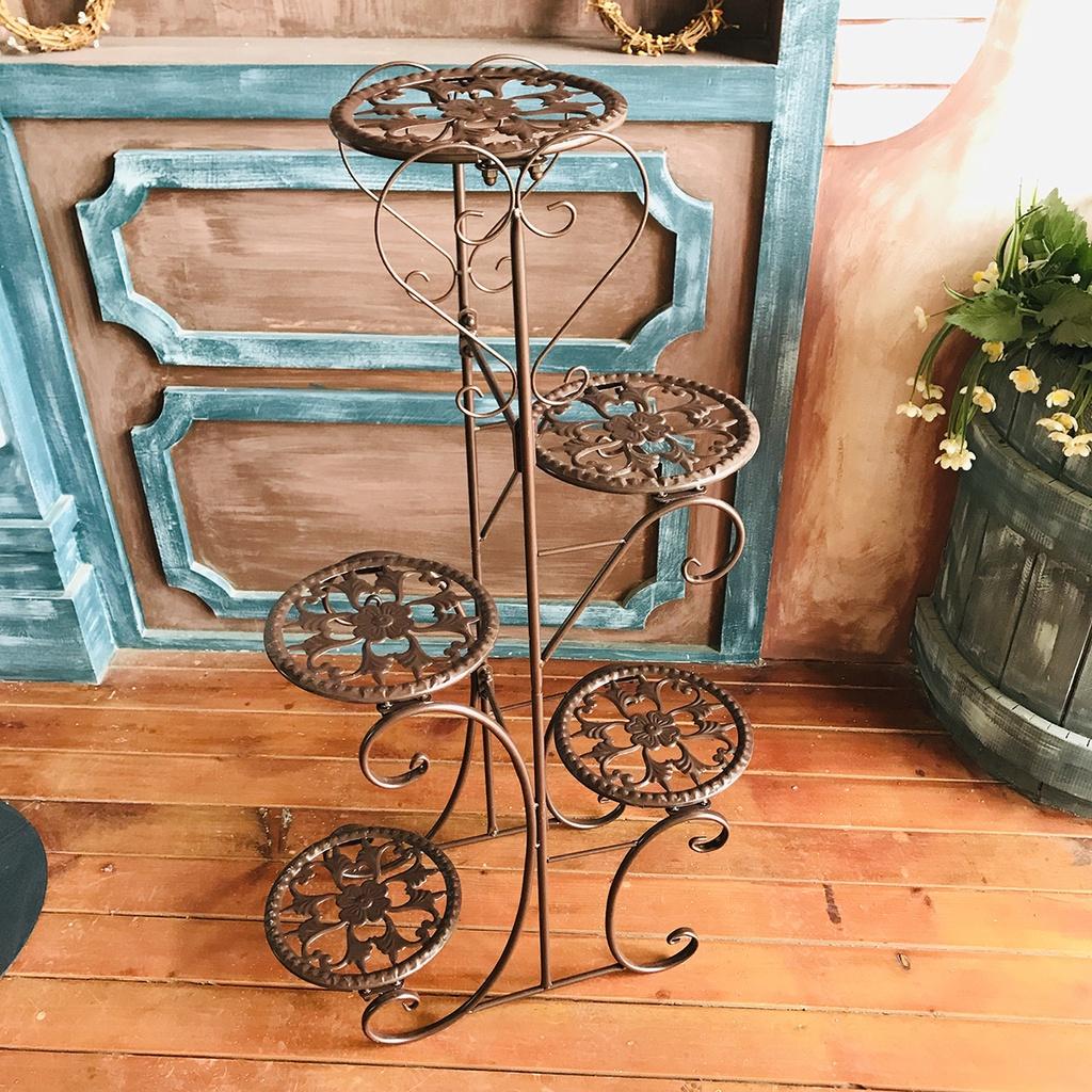 5 Металлических Полок с Пятнами Подставка для Цветочных Горшков Растений Внутри / Снаружи Дисплей Садовая Цветочная Патио Растение Стойка Черный / Белый / Коричневый Новый