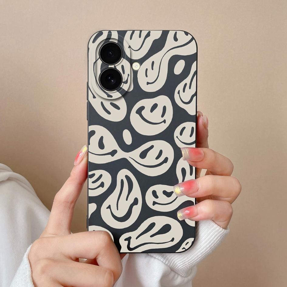 Для Apple iPhone 16 Pro 16promax 16plus чехлы модные популярные этикетки ультратонкий жидкий силикон супер ударопрочный корпус для iPhone бампер Shell