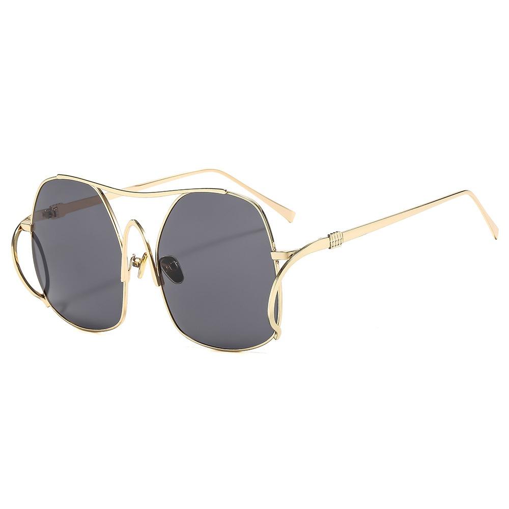 New Luxury Fashion Gradient Oval Women Sunglasses  Personality Double Beam Frame Design Advanced All Match Men Glasses Uv400