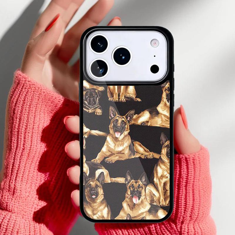 German Shepherd Dog print Phone Case for iPhone 17 16 15 14 13 Pro Max Back Cover for 12 11 Pro Coque