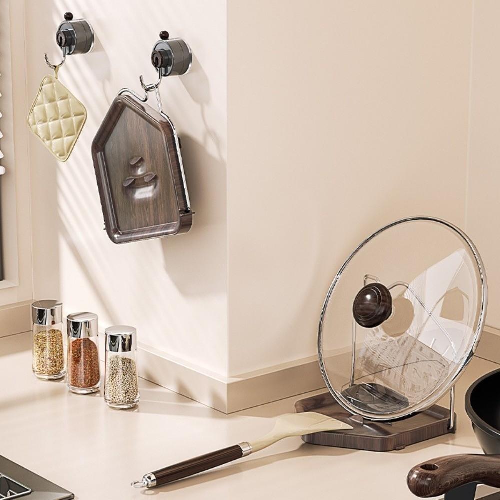 Folding Pot Lid Rack Rustproof Spoon Rest Multi-functional Pot Cover Shelf Cabinet