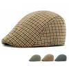 Шляпа с узором «гусиная лапка», мужская, осенне-зимняя, для людей среднего и пожилого возраста, теплая хлопковая шапка, британский винтажный берет
