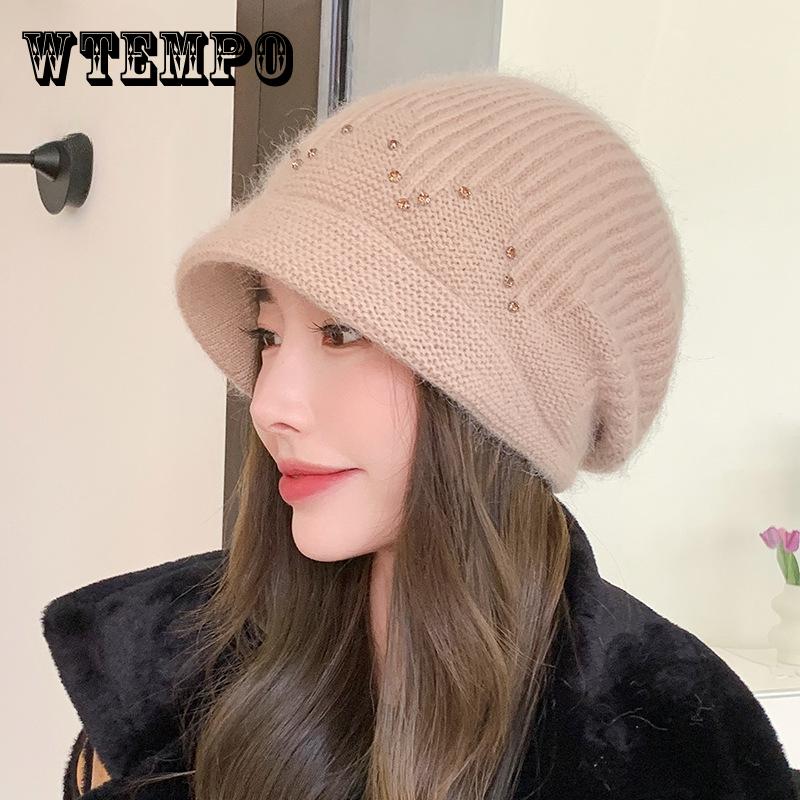 Women's Warm & Cozy Knit Beanie Hat: Solid Color Winter Ear Protection for Outdoor Activities