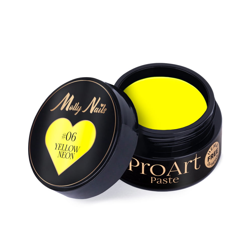 Pasta Do Zdobień Proart Paste Molly Nails Yellow Neon Hema/Di-Hema Free 5G Nr 6