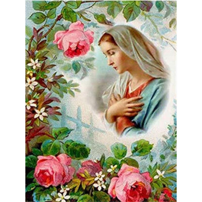 DIY Diamond Painting The Virgin Mary Cross Stitch Kit Mosaic Art Diamond Painting Full Circle Diamond Home Decoration
