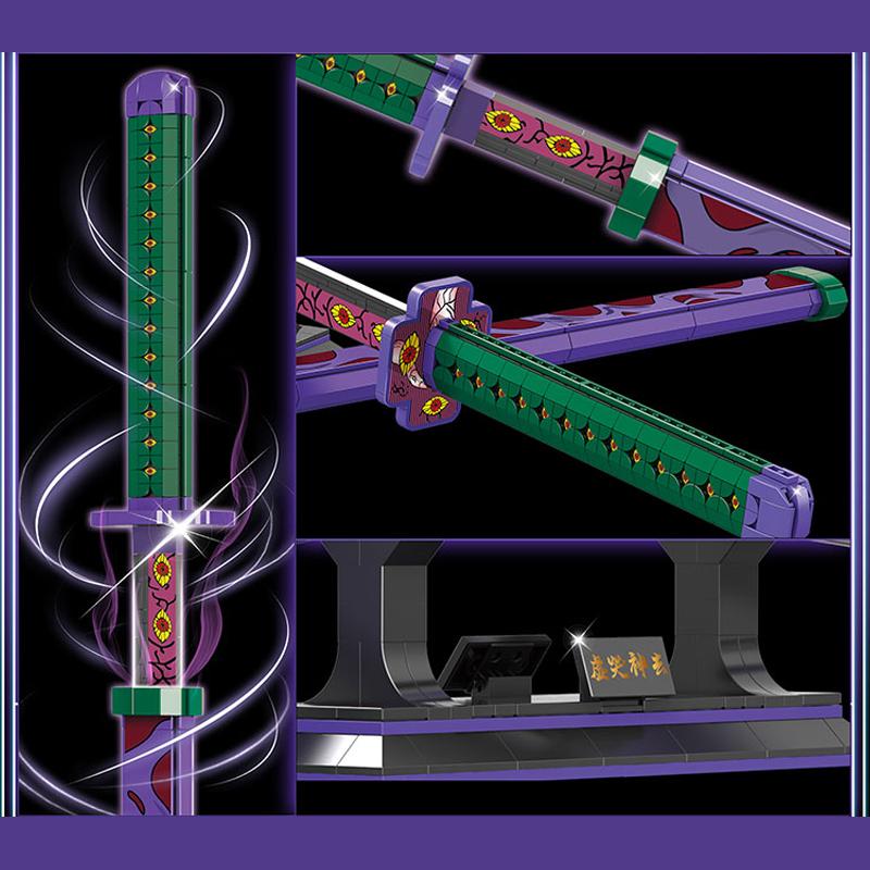 789PCS аниме демон убийца Кокушибо меч строительные блоки лезвие катана нож сборка оружие кирпич игрушки для мальчиков дети подарок