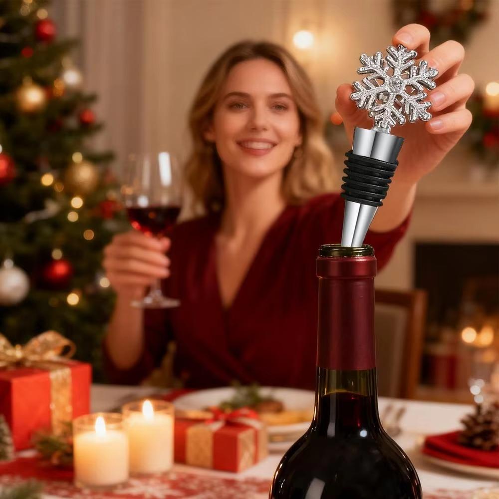 Deer Snowflake Tree Shape Christmas Wine Stopper Zinc Zinc Zinc Alloy Wine Cork Festive's Dinner