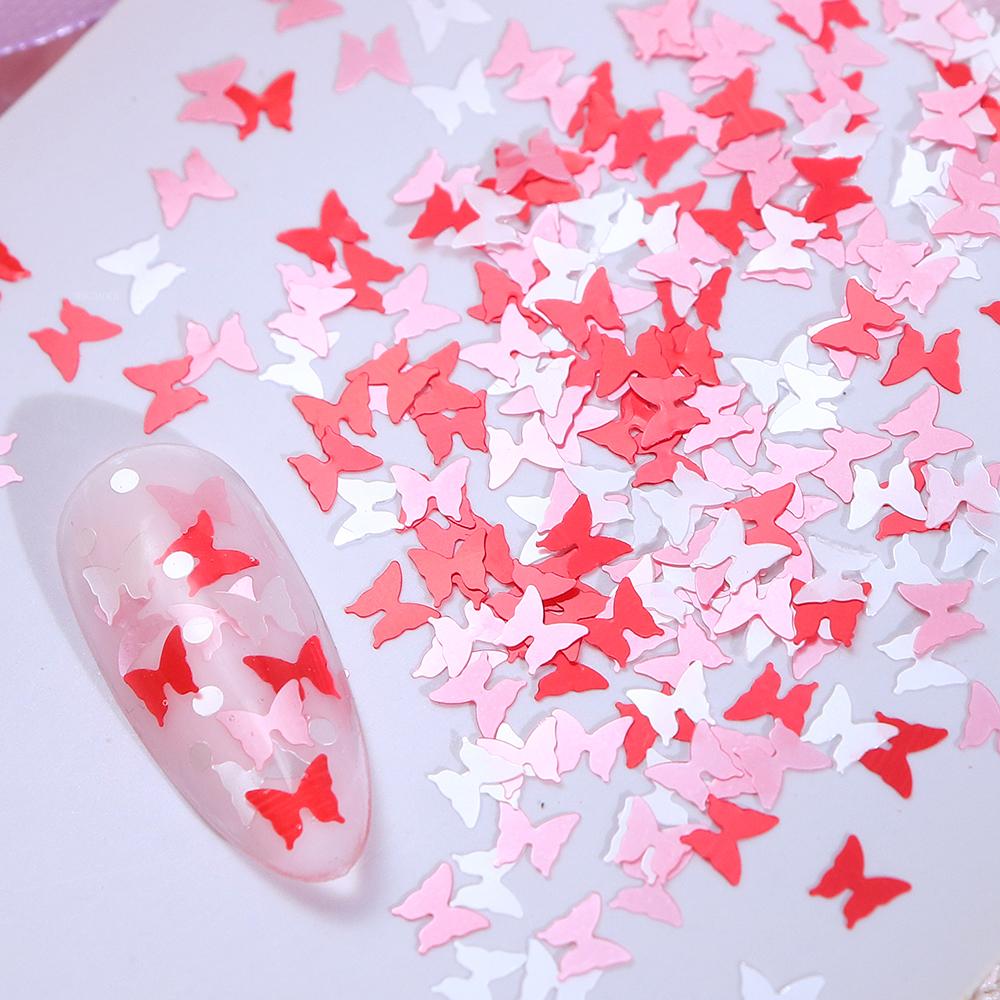 12Grids 3D Butterfly Sequins Nails Art Glitter Flakes Charms Decoration Manicure Accessories for Gel Nail Polish Design Supplies