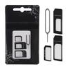 Nano SIM Card To Micro Standard Adapter Adaptor Converter Set for iPhone 5 4S 5S