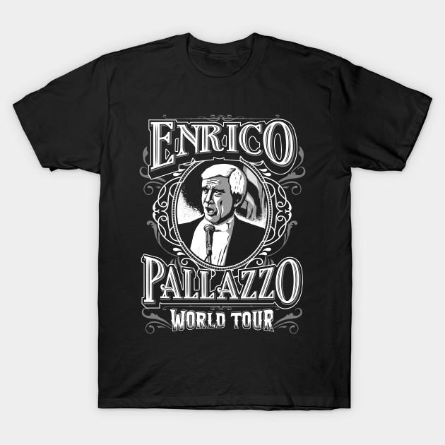 Мужская черная футболка с принтом Enrico Pallazo World Tour Печать на трансферной бумаге без вырезания Хлопковая футболка