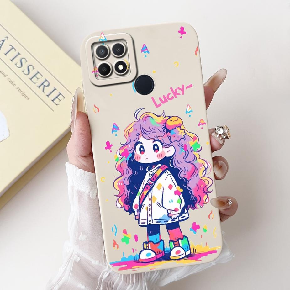 For Oppo A15 Case Oppo A15s CPH2179 Cute Funny Cartoon Cover Shockproof Soft TPU Phone Cases For Oppo A15s A 15 s OppoA15 Bumper
