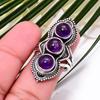 Amethyst Sterling Silver Ring | Round Purple Gemstone | February Birthstone | Vintage Boho Gift for Her