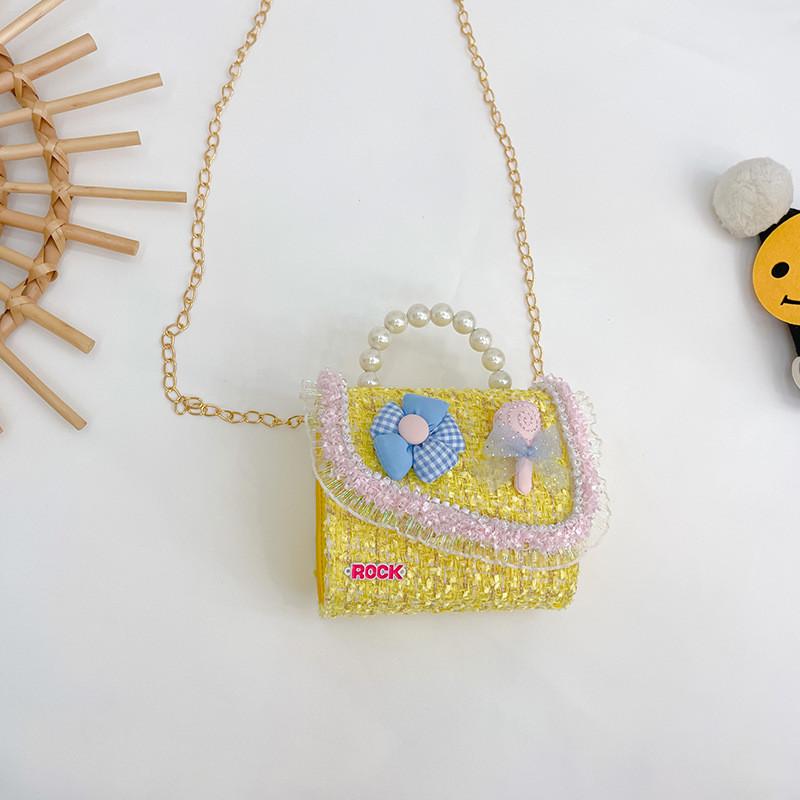 Kids Handheld Girls Shoulder Bag Cotton Linen Water Resistant Features Durable