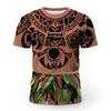Retro Tribal Style Men's 3D Printed T-shirt Summer Casual Totem Leaf Short Sleeved Top Loose and Comfortable Retro Streetwear