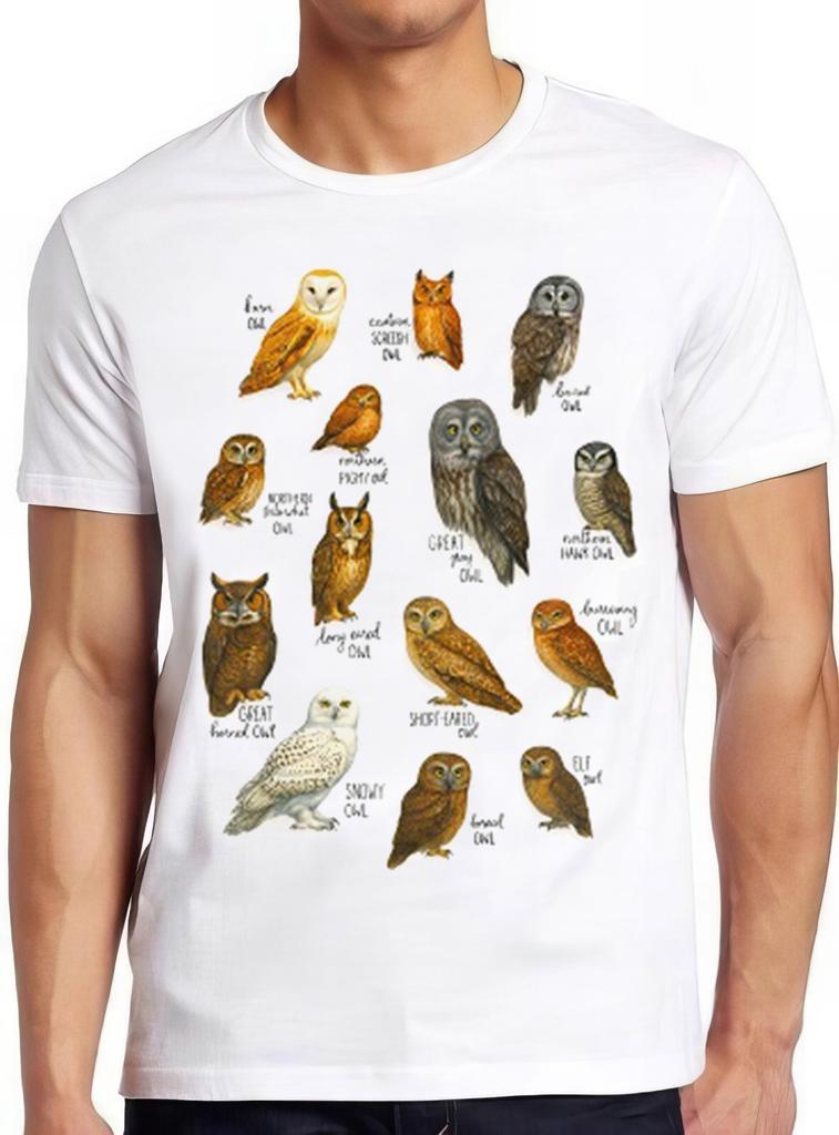Owls Birds Nature Meme Gift Tee Gamer Cult Movie Music Funny T Shirt 2703