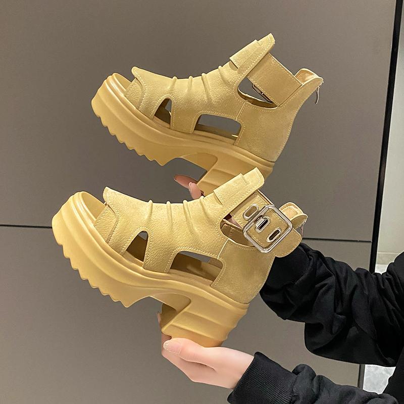 TUINANLE Женские сандалии, летние женские туфли на высоком каблуке, массивная обувь на платформе, милые белые сандалии на молнии