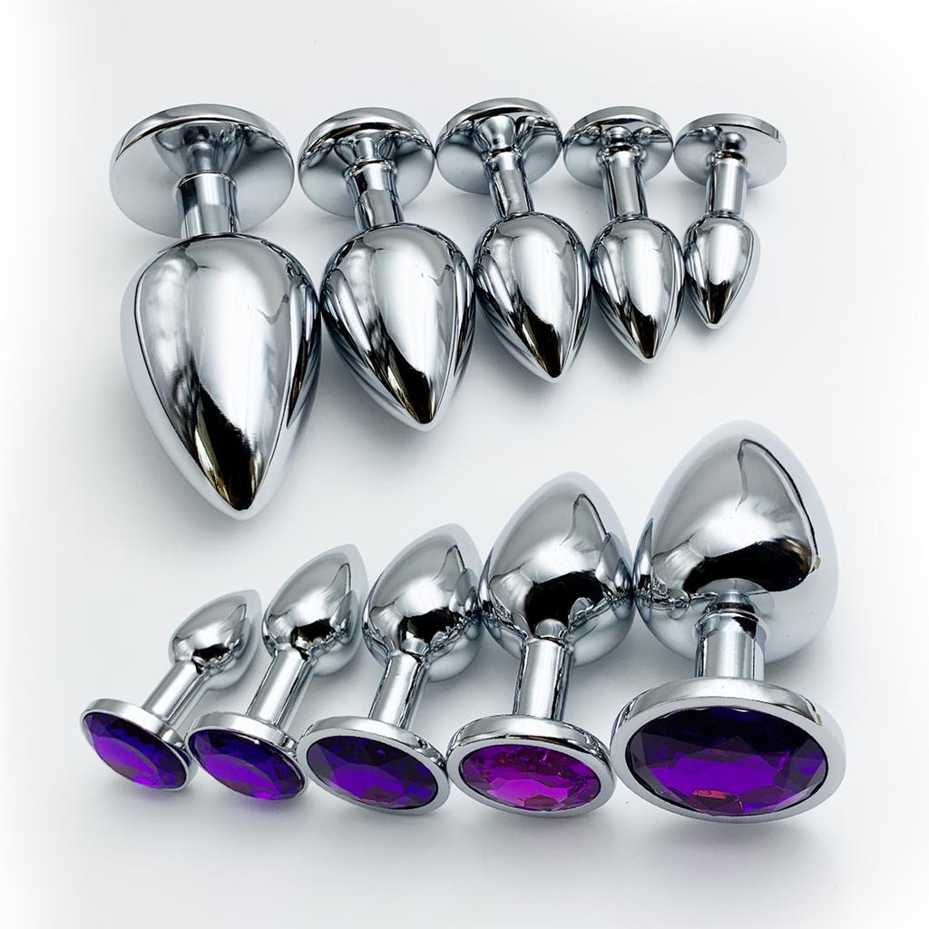 Металлическая анальная пробка, ювелирное основание, от новичка до эксперта, 5 размеров, анальная пробка, игрушки для взрослых, хвост, женские/мужские дилдо, секс-игрушки для пар, взрослые игры