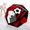 AFC Bournemouth, Football Crest Automatic Opening and Closing, 8 rib Structure Portable Umbrella, Suitable for Men and Women in All Seasons