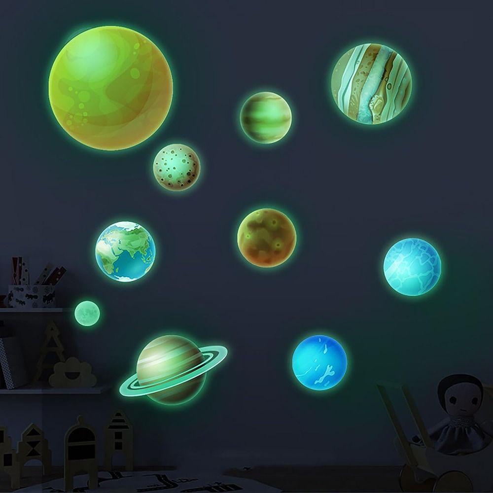 Glow in The Dark Planet  Wall Decals Luminous Fluorescent Star Stickers  Home Decoration